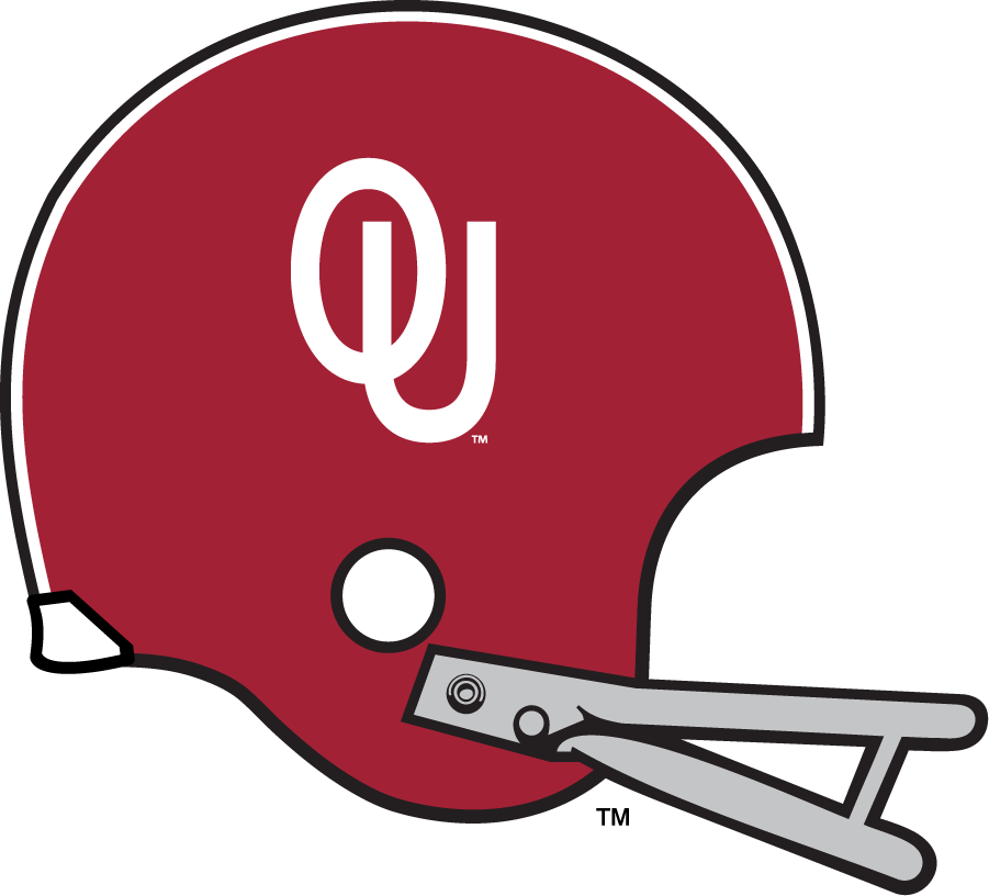 Oklahoma Sooners 1966 Helmet Logo diy DTF decal sticker